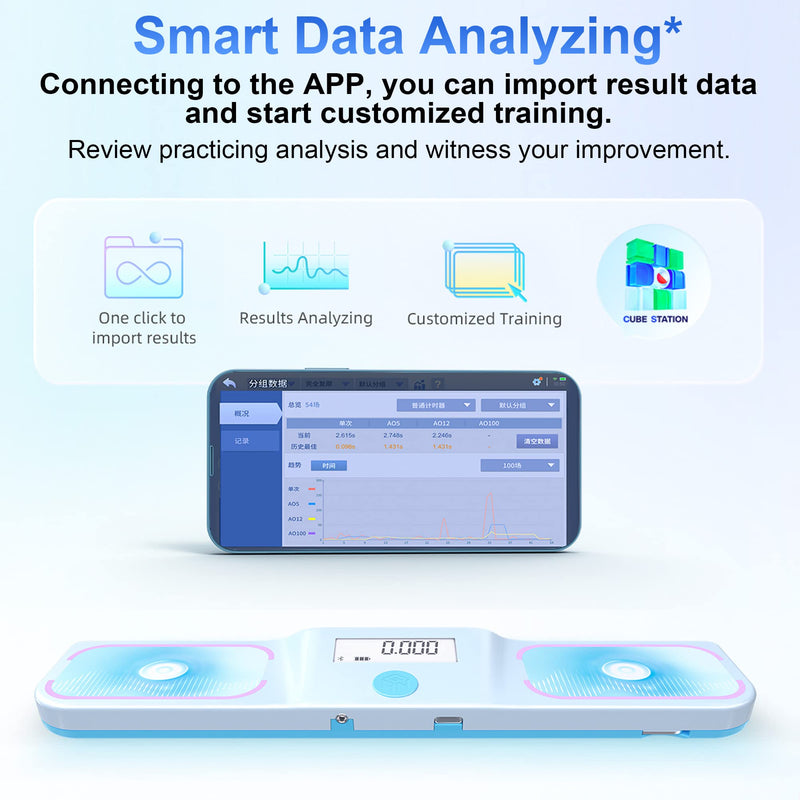GAN Halo Bluetooth Smart Timer, Speed Cube Timer for Competition, Touch Control Timers with APP Connectivity, Stores up to 10,000 Results, Automatic Calculation, Accuracy to 0.001 Seconds