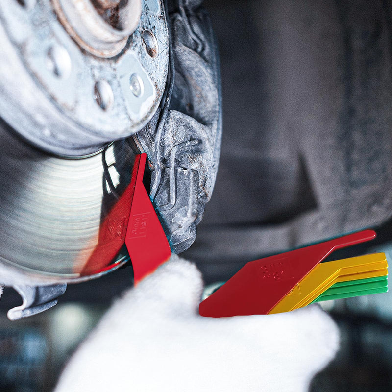 Brake Disc Measuring Tool, 8-Piece SAE Gauge Measuring Metric Steel Structure Thickness Gauge, Color Coded Gauge Size, Measuring Disc and Drum Brake Pad Gauge