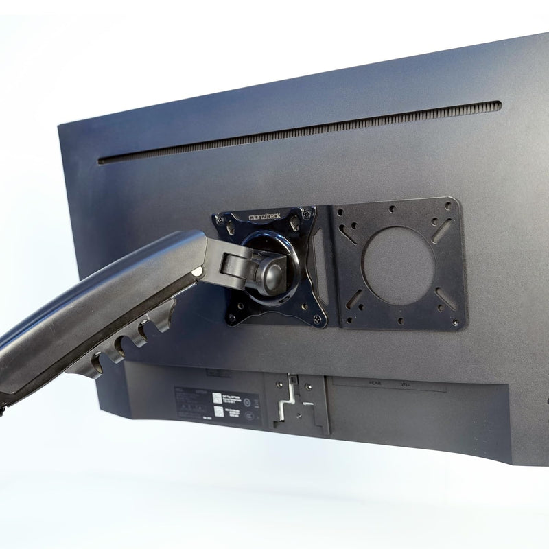 Monzlteck VESA Mount Adapter Plate for Mac mini M4 & NUC – Universal Extension Bracket for Mini PCs, Fits 75x75mm & 100x100mm VESA Monitor Arms, Securely Mount Small Computers Behind Display