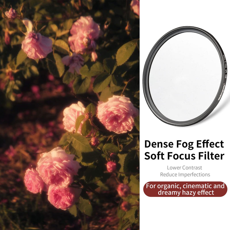 Walking Way White Mist Filter 67MM Soft Focus Filter Circular Diffusion Filter Dreamy Fog Effect Camera Lens Fliter for Video/Vlog/Portrait Photography(Medium-Soft 2, 67MM) 67 mm Medium-Soft 2