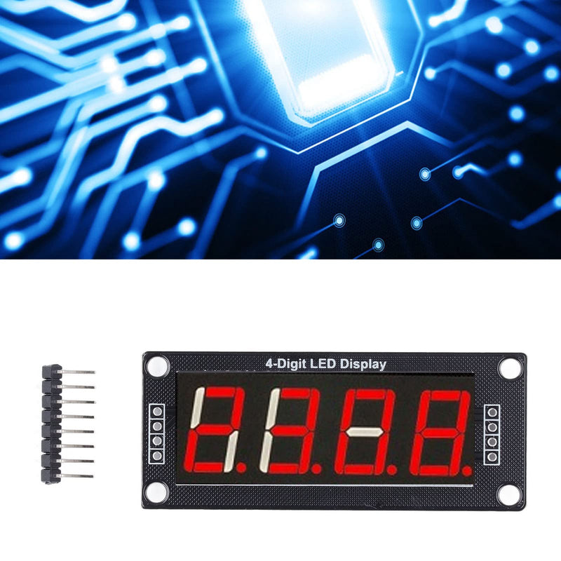 Set 0.56 Inch 4 Digit Tube LED Segment Display Module TM1637 Driver Chip 7 Segment LED Digital Display (MRA172A Red)