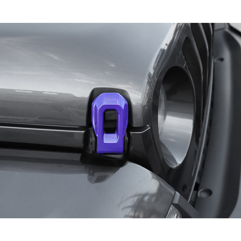 Voodonala for Jeep JL ABS Hood Latches Engine Buckle Bonnet Fastener Engine Cover Decor Trim Protction Cover for 2018-2024+ Jeep Wrangler JL JLU Gladiator JT Exterior Accessories Purple 2pcs