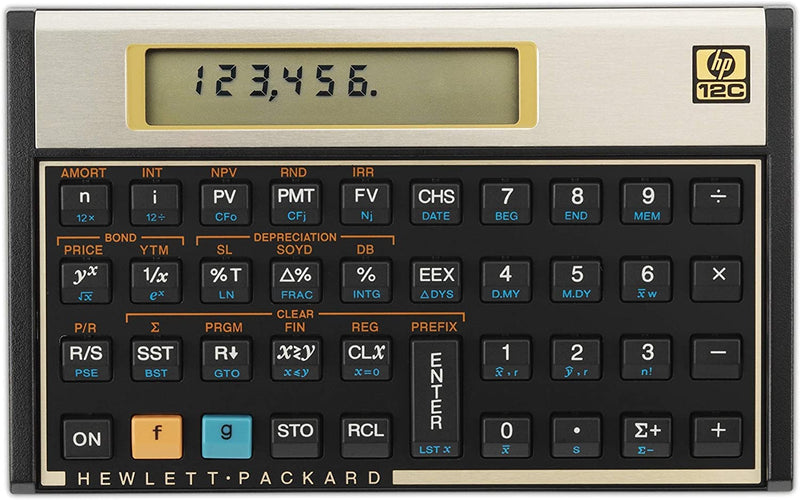HP 12C Financial Calculator + WYNGS Protective Case Black