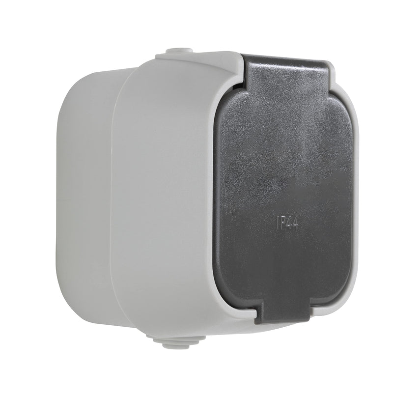REV Ritter 10216 Socket Standard Grey IP44 1 x socket