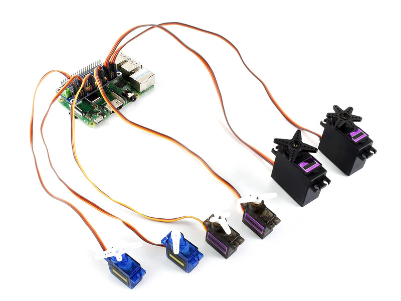 waveshare Servo Driver Hat for Raspberry Pi 3B+ 3B 2B Zero WH Zero W Zero 16 Channel PWM Outputs 12 Bit Resolution I2C Interface