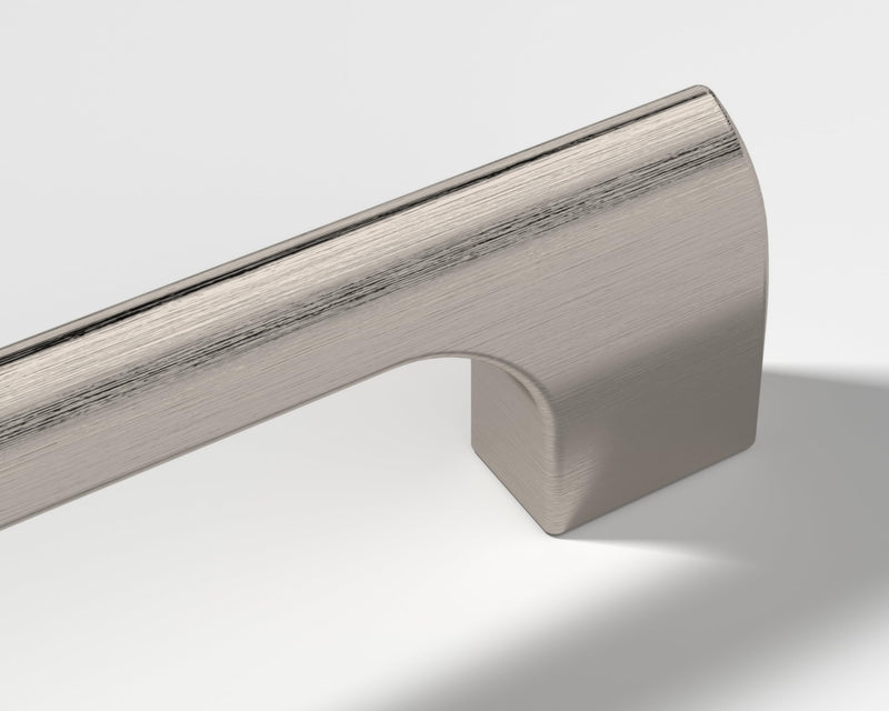 | 5 Pack Brushed Nickel 6.3 Inch Hole Center | Solid Metal Cabinet Handles Bathroom Home Decor Drawer Pulls | Stainless Metal Kitchen Cabinet Handles | Etna Collection 6.3" (160mm) 01-Brushed Nickel (5 Count)