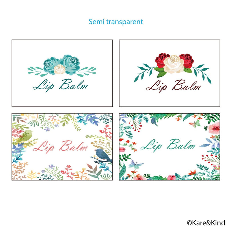 Kare & Kind Value Pack of 400 Labels - 8 Different Designs - for Lip Balm Containers, Nasal Inhaler Tubes, etc. - Self Adhesive, Easy Peel 400 pieces A Multicolor