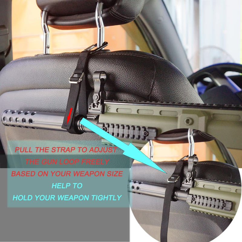 GuRK 4-Pack Creative Truck Gun Rack,Adjustable Automotive Headrest Gun Holder,Hold Your Rifle,Shotgun More Securer