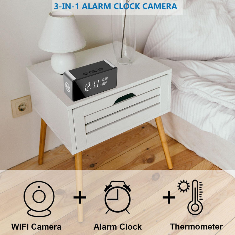 Wireless WiFi Hidden Spy Camera, Full HD 4K Home Security Cam for Home Safety Support 5G&2.4G with Night Vision and Motion Detection, APP Control with SD Storage