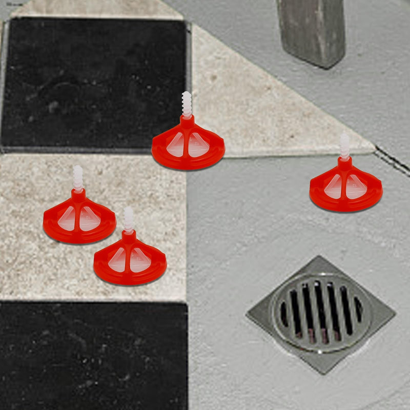 Tile Leveling Kit Tile Leveling System Clips Tile Anti-Loosening and Spacing System Kit (1/16"-300pcs White Base Tile Spacers + 100pcs Red Cap) 1/16"-300pcs White Base + 100pcs Red Cap