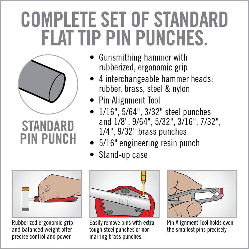 Real AVID ACCUPNCH HMMR PIN PNCH Set Hammer & Premium Brass Punches