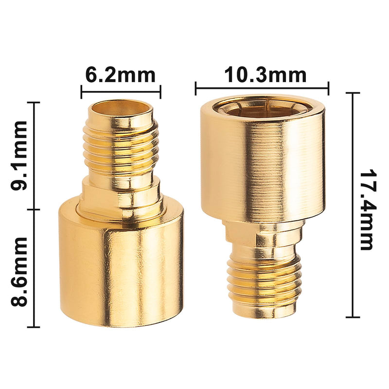 onelinkmore RF Quick Coaxial Adapter SMA Male Quick Push-on to SMA Female Adapter SMA push-pull Adapter DC-12GHz Test Testing Tanger 50ohm Pack of 2 SMA Male to SMA Female