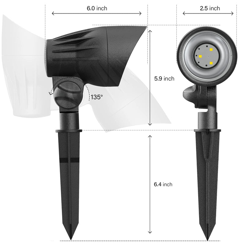 Malibu 11 Watt Floodlight Landscape Lighting Outdoor Spotlight Waterproof Lighting for Driveway, Yard, Lawn, Flood, Garden, Outdoor Lighting 8401-2650-01 1 Pack