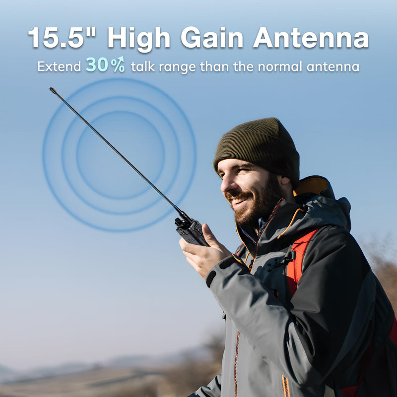 Baofeng UV-9G GMRS Radio (2 Pack), IP67 Waterproof Outdoors Two Way Radios, Long Range Rechargeable with Programming Cable and RA-MD2 Antennas, GMRS Repeater Capable, Support Chirp 2PCS+Antennas
