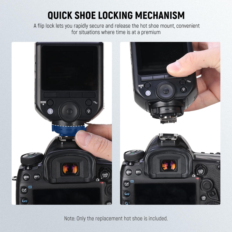 NEEWER Z2-S Hot Shoe Replacement, for Z2-S/Z2Pro-S/Z2II-S Round Head Flash Compatible with Sony Camera, Speedlite Hot Shoe Adapter Repair Part with Upgraded Metal Contact Interface