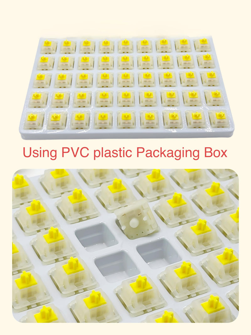 Gateron KS-3X1 Pro V2 Milky Yellow Pre-lubed Switches 5-Pin Linear Switches Compatible with All MX Mechanical Keyboard Game Keyboard Switches(90PCS, Milky Yellow Pro) 90PCS