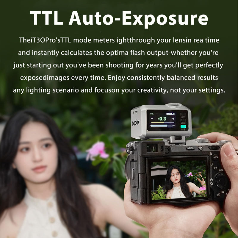 Godox Mini iT30Pro S iT30 Pro S for Sony TTL Flashlight Wireless Touch Screen Portable Flashlight HSS 1/8000 Second Compatible with Mirrorless Cameras External Flash Compatible for Sony