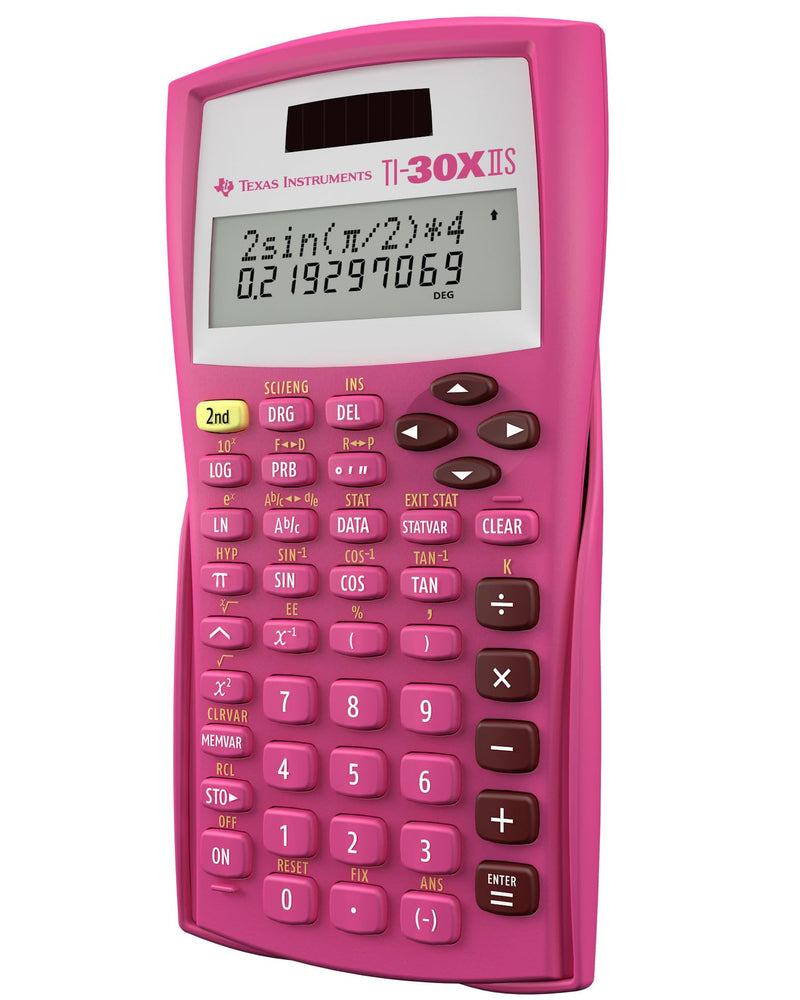 Texas Instruments TI-30X IIS 2-Line Scientific Calculator, Pink