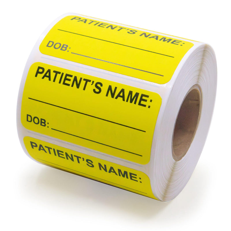 Patient Name and DOB Medical Healthcare Labels