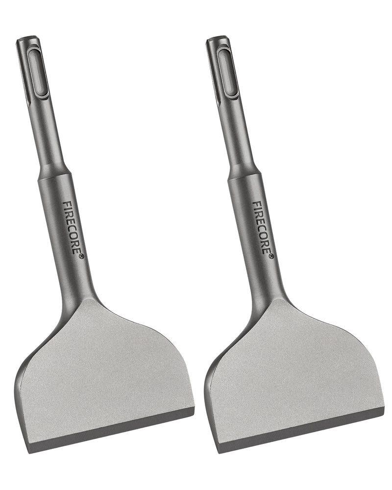 Firecore 2Pcs SDS Plus Chisel 3-In Wide Cranked Angled Bent Tile Removal Chisel Tool(3" X 6.5") FS18365