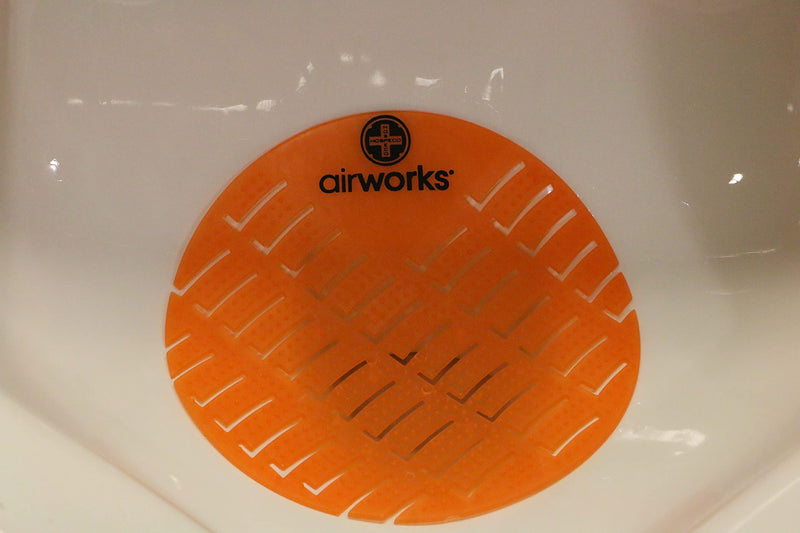 Hospeco - CC-007 Airworks AWUS007-BX Urinal Deodorizer Screen Mango Orange (Box of 10) Orange Mango