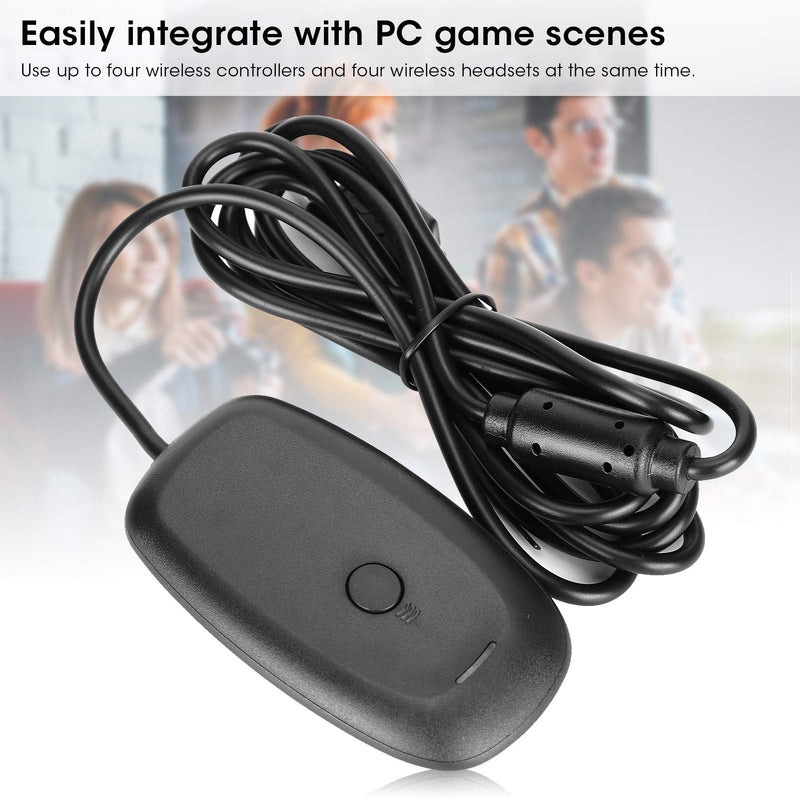 PUSOKEI Game Controller for, No Vibration PC Receiver Gaming Controller Adapter Console with USB Receiver for 360 [Video Game]