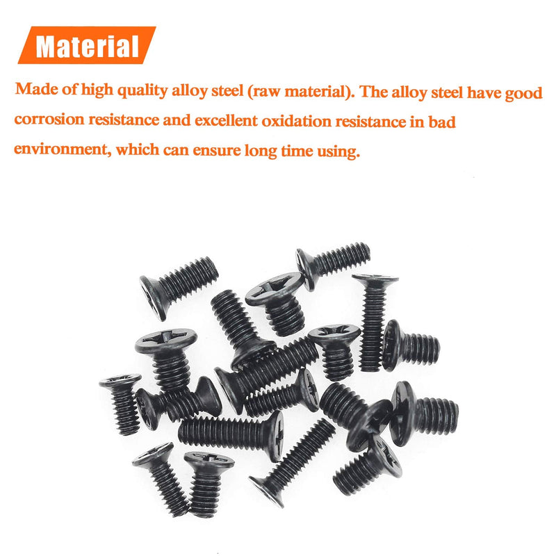 600 Pieces M2 M2.5 M3 Phillips Flat Head Screws, Electronic Repair Screws for SSD, Laptop Notebook Computer