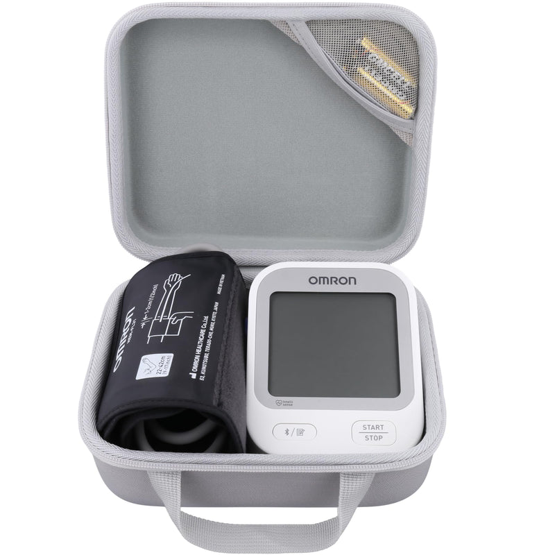 co2CREA Hart Reiseschutzhülle Etui Tasche für Omron X4 X3 X2 M4 M3 M400 Intelli IT Smart Oberarm Blutdruckmessgerät BP5255 und Comfort Manschette,Nur Tasche | EVA-Hartschale, Stoßschutz, Wasserbeständigkeit, Kratzschutz, Fallschutz, bequeme Handschlaufe
