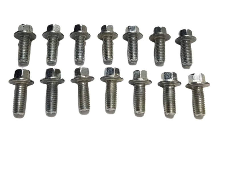 Metric 14pc Differential Cover Bolt Kit M8-1.25x20MM Flange Bolts Compatible with 1998-Current Chevrolet GMC Silverado Sierra Tahoe Suburban 10-Bolt 14-Bolt Rear Ends Metric Threads Dodge Ram