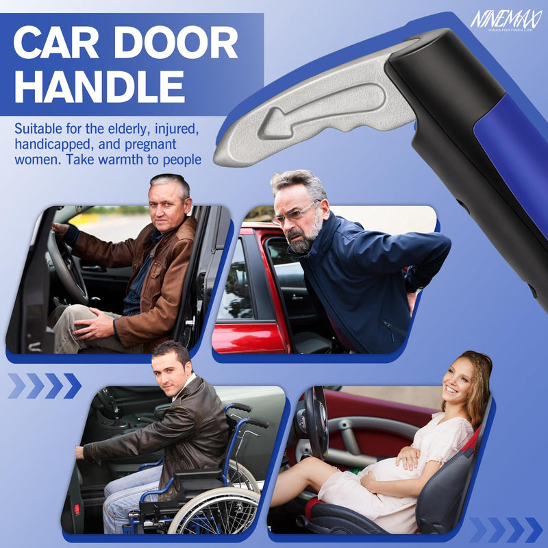 NINEMAX Car Door Assist Handle for Elderly: Car Handle Assist, Vehicle Support Handle Auto Grab Cane for Getting in and Out of Car, Window Breaker