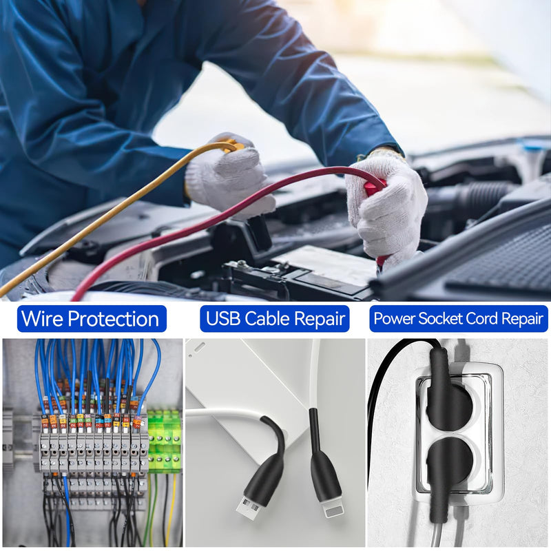 Heat Shrink Tubing, Heat Shrink Tubing with Adhesive, 4:1 Heat Shrink Tubing Waterproof, Heat Shrink Tube Black for Cable Insulation, Marking, Cable Bundling, Repairs (32mm x 1.5m) 32MM*1.5M