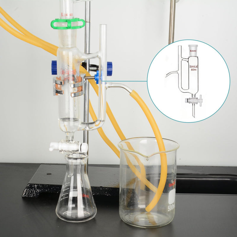 stonylab Water Oil Receiver Separator with 24/40 Lab Supply, 100 ml