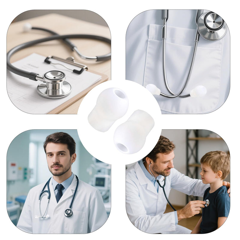 Pack of 6 Stethoscope Earpieces, Comfortable and Sound-Insulating, Compatible with MDF Eko ADC Stethoscope, Silicone, Reusable, Interchangeable Earplugs for Stethoscopes, Suitable for Nurses and Doctors
