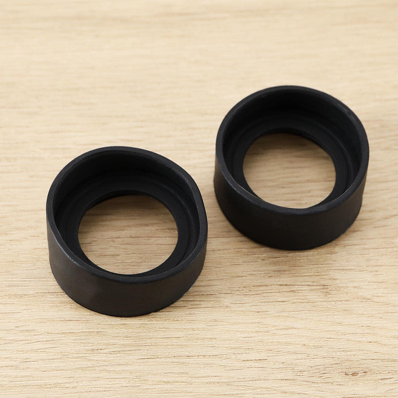 eMagTech Pack of 4 Eyepiece Covers for 32-36mm Stereo Microscope Eyepieces Soft Rubber Eye Protectors Eyecup (2x Oblique Angle and 2x Flat Angle) Black