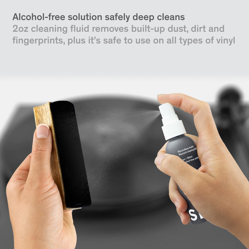 Vinyl Record Cleaning Kit - 5-in-1 Vinyl Record Cleaner Kit Includes Velvet Record Brush, Stylus Brush, Record Cleaning Solution, Cleaning Brush & Storage Bag - Vinyl Cleaning Kit 5pc Essential Kit