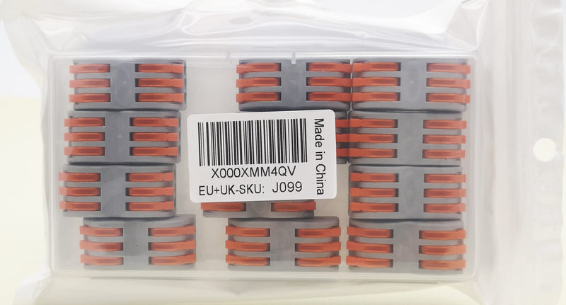 Cable connector, CESFONJER SPL-3 connection clamps, quick connection clamp cable connector, with operating lever Bilateral conductor clamp (12 pcs) SPL-3/12 pcs