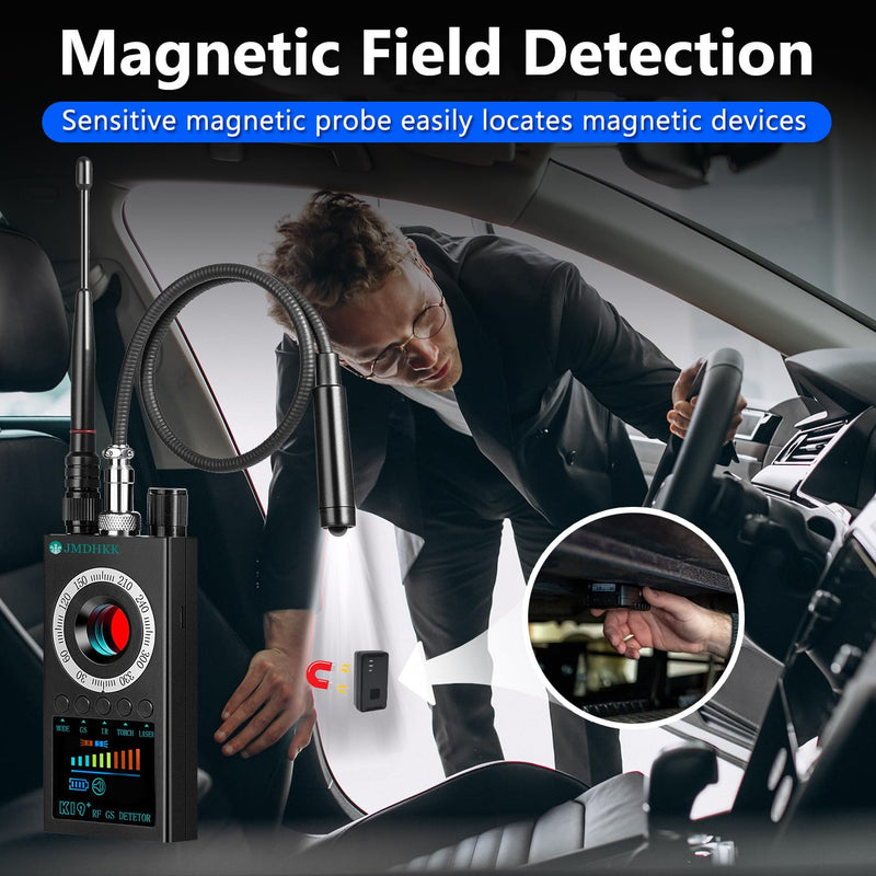 JMDHKK K19 Hidden Camera Detector, Bug Detector, Signal Detector, Spy Camera Finder for Travel, Hotel, Office, and Personal Privacy Protection(Gray) Gray