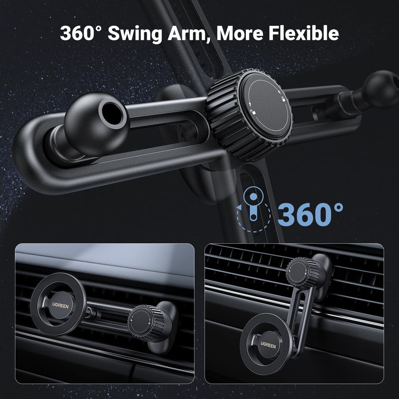 UGREEN Car Phone Holder Vent Phone Mount Bundle with Magnetic Car Mount