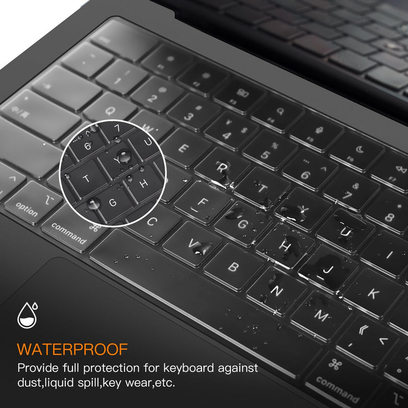 CaseBuy Premium Keyboard Cover for 2024 2023 MacBook Pro 14 16 inch M3 Pro/Max Chip Liquid Retina Display & Touch ID Keyboard Protector Accessories -Space Black MacBook Pro 14/16 Inch Space Black