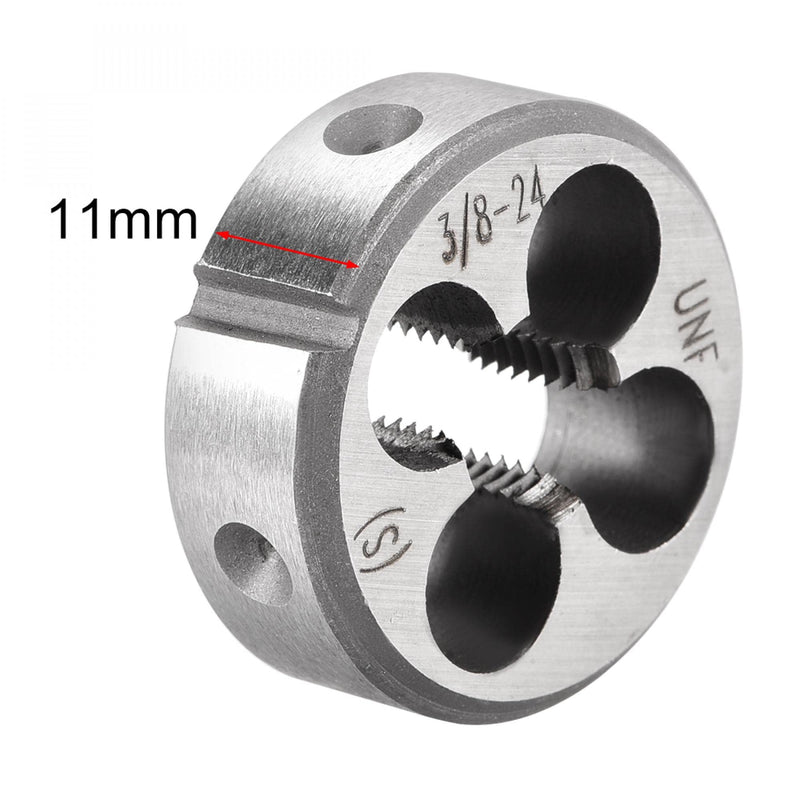 sourcing map 3/8-24 UNF Round Die Machine Thread Die 1.2" OD Tool Steel