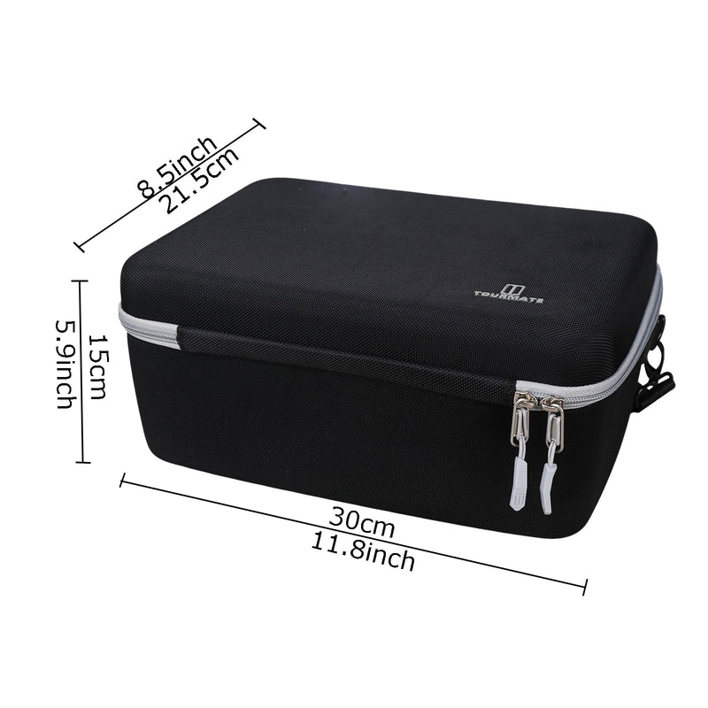 Hard Document Scanner Carrying Case for Plustek Photo Scanner - ephoto Z300, Scan 4x6 Photo in 2sec, Auto Crop and Deskew CCD Sensor, Protective Carrying Storage Bag(ONLY CASE) (Black + Gray) Black & Gray