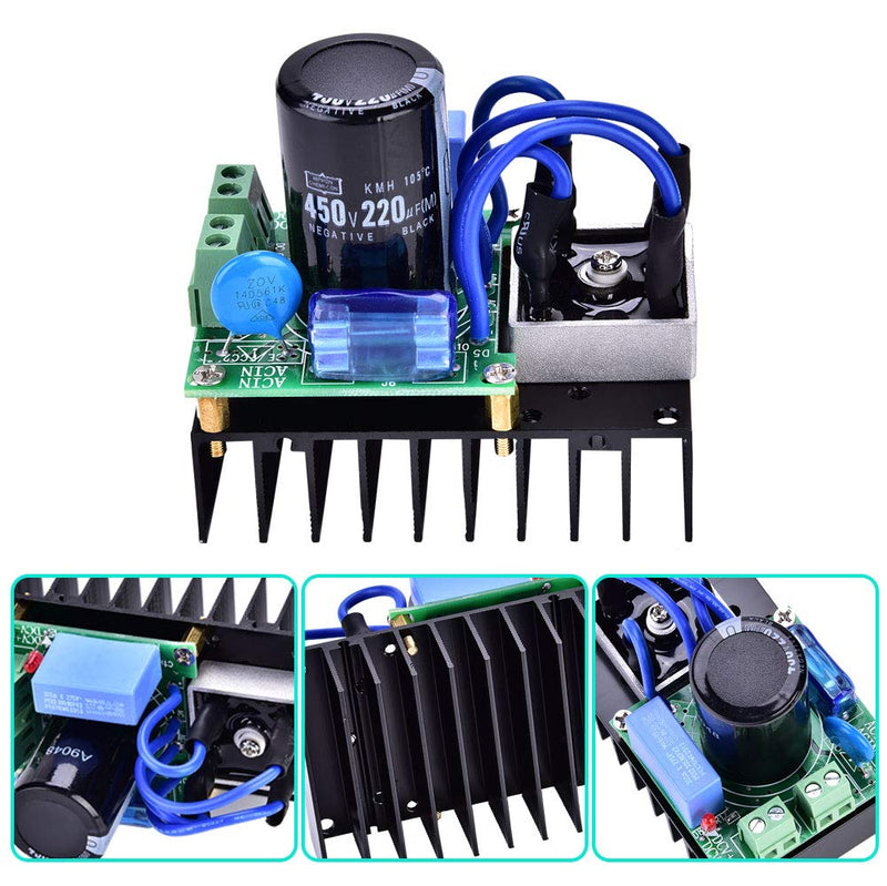0-220V AC / 0-311V DC 10A Rectifier Board Power Supply Board Rectifier with lightning protection tube, NTC surge current and fuses