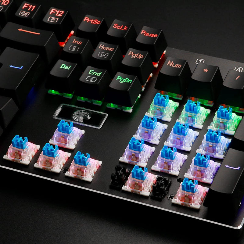 OUTEMU (Gaote) Blue Switches, 3 Pin Keyboard Dustproof DIY Replaceable Cherry MX Equivalent Keyswitch, Tactile & Clicky for Mechanical Gaming Keyboard, 60 Pack 60pcs