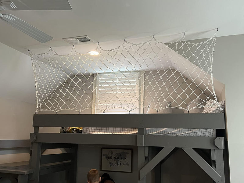 Boat or Railing Safety Netting for Lifeline, Bannister, Bunk Beds, Etc. | Keep Kids and Pets Safe (50') 10 Feet