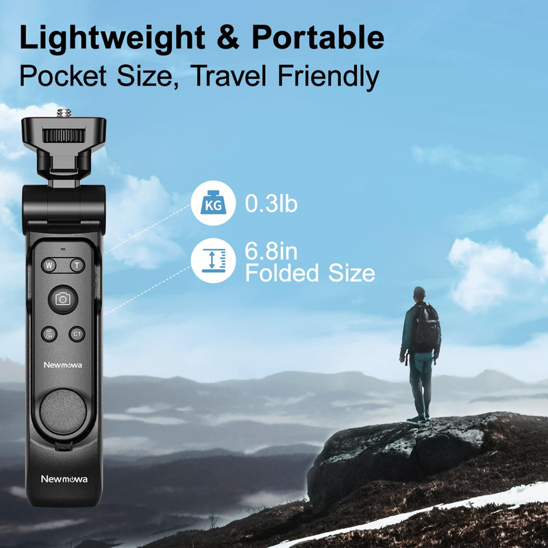 Newmowa Wireless Remote Control Shooting Grip & Mini Tripod for Sony ZV-1, ZV-1F, A7 III, A7R III, A9, A6100, RX100 VII, Canon EOS RP, EOS R, 6D Mark II, 800D, Nikon Z, Z6 II, Z50, COOLPIX A1000