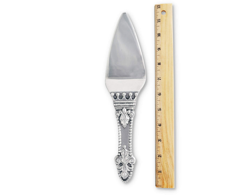 Arthur Court Designs Aluminum Mardi Gras Pattern Pie Server Cake Cutter, Pizza Tart Dessert Server 11.5 inch Long