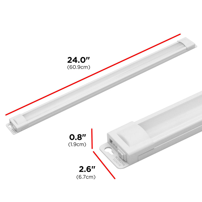 UltraPro 24 inch Plug-in Linkable Under Cabinet Lights, High/Low/Off, Warm White Light (2700K), LED Under Cabinet Lighting, Under Counter Lights for Kitchen, 44107