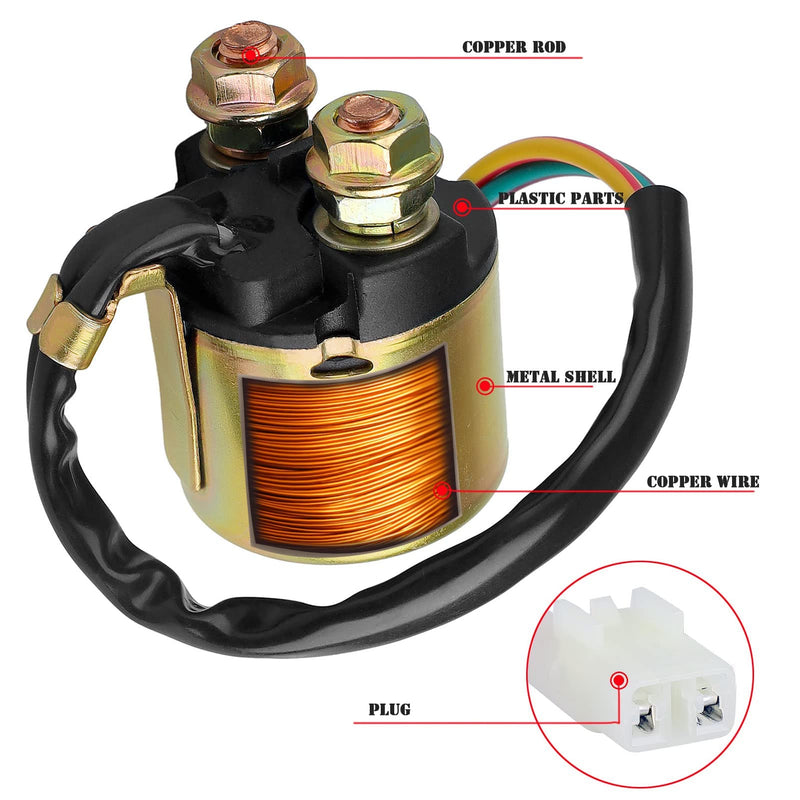 Starter Solenoid Relay for Honda TRX 350 Fourtrax Rancher 420 350 2007-2014 Foreman 450 500 1998-2019 Fourtrax Rubicon 500 2012-2019 Pioneer 500 1000 2015-2021