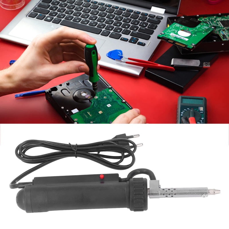 Automatic Electric Desoldering Pump Vacuum Soldering Suction Tool Portable Electric Tin Suction Gun 220V 30W Desoldering Gun Repair Soldering Removal Tool Black