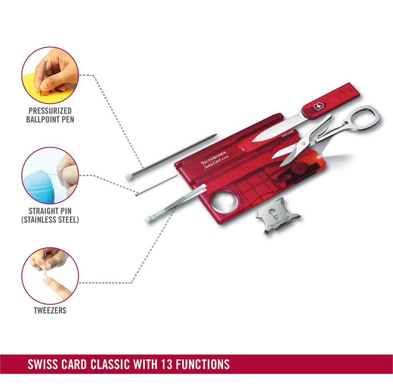 SwissCard, Lite Rubin Transparent by Victorinox